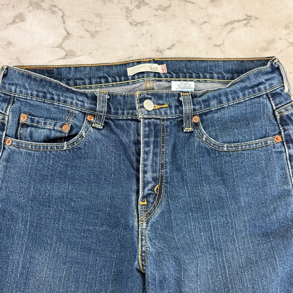 Levis 515 Bootcut Jeans Blue Denim Cotton/Lycra Zip 9.5" Leg - Picture 6 of 16